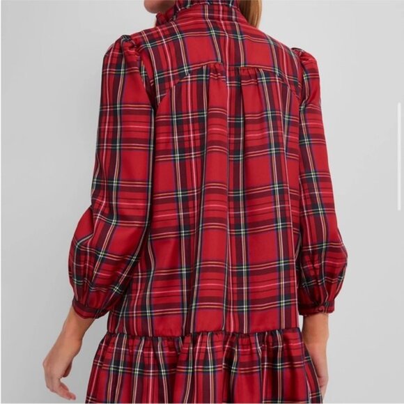 Tuckernuck Palmerston Dress Red Plaid Royal StewartTartan NEW - Picture 6 of 10